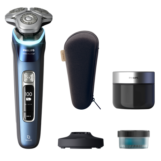 i9000 Prestige XP9201/30 Elektroskuveklis mitrai un sausai skūšanai ar SkinIQ