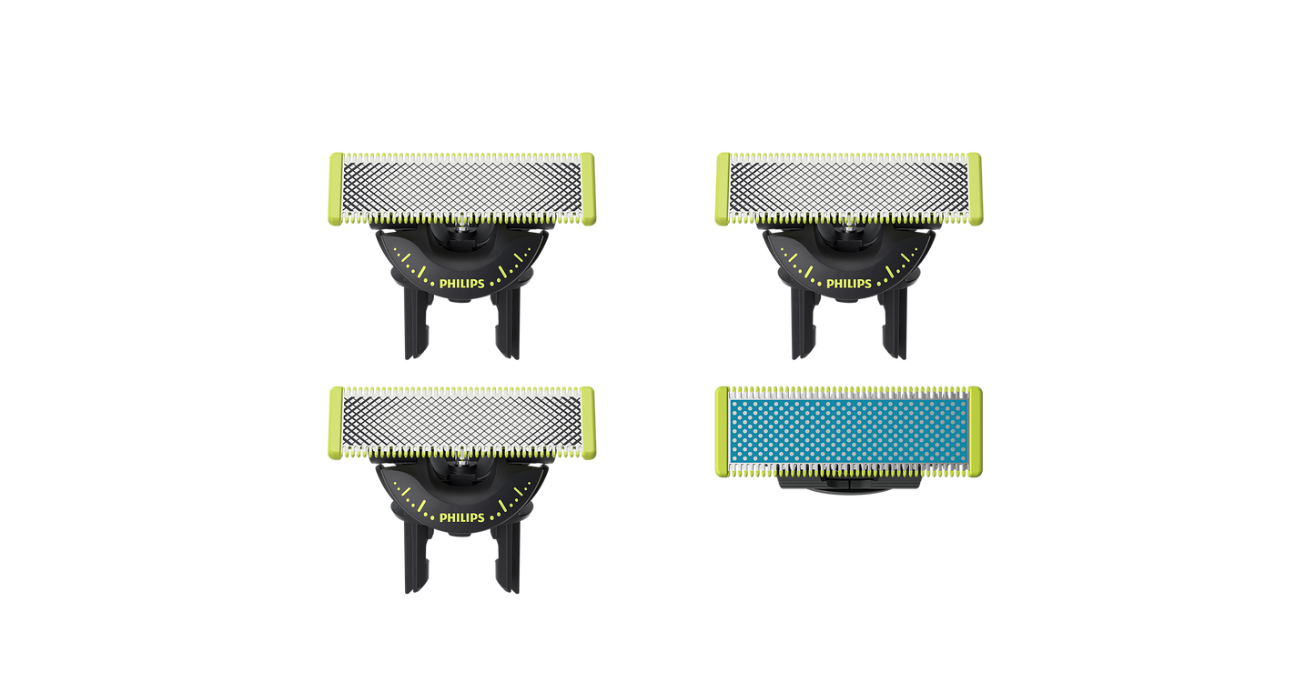 OneBlade QP945/50 Combi pack:3x360 + pretberzes asmens
