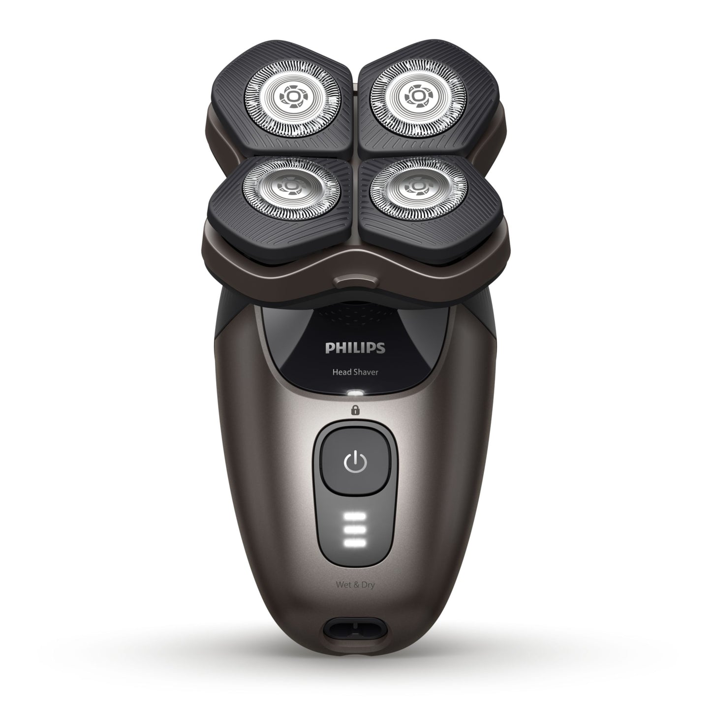 Head Shaver Pro 9000 Series HS9980/15 Augstākās klases skuveklis ar grezniem piederumiem