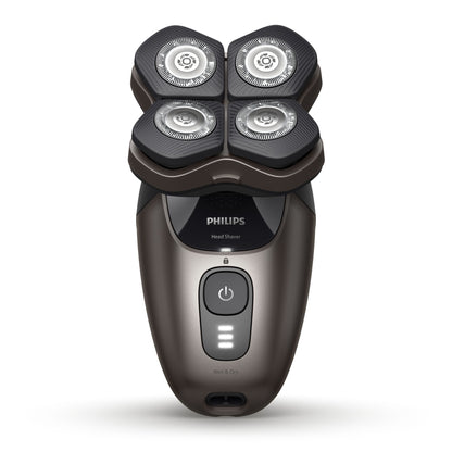 Head Shaver Pro 9000 Series HS9980/15 Augstākās klases skuveklis ar grezniem piederumiem